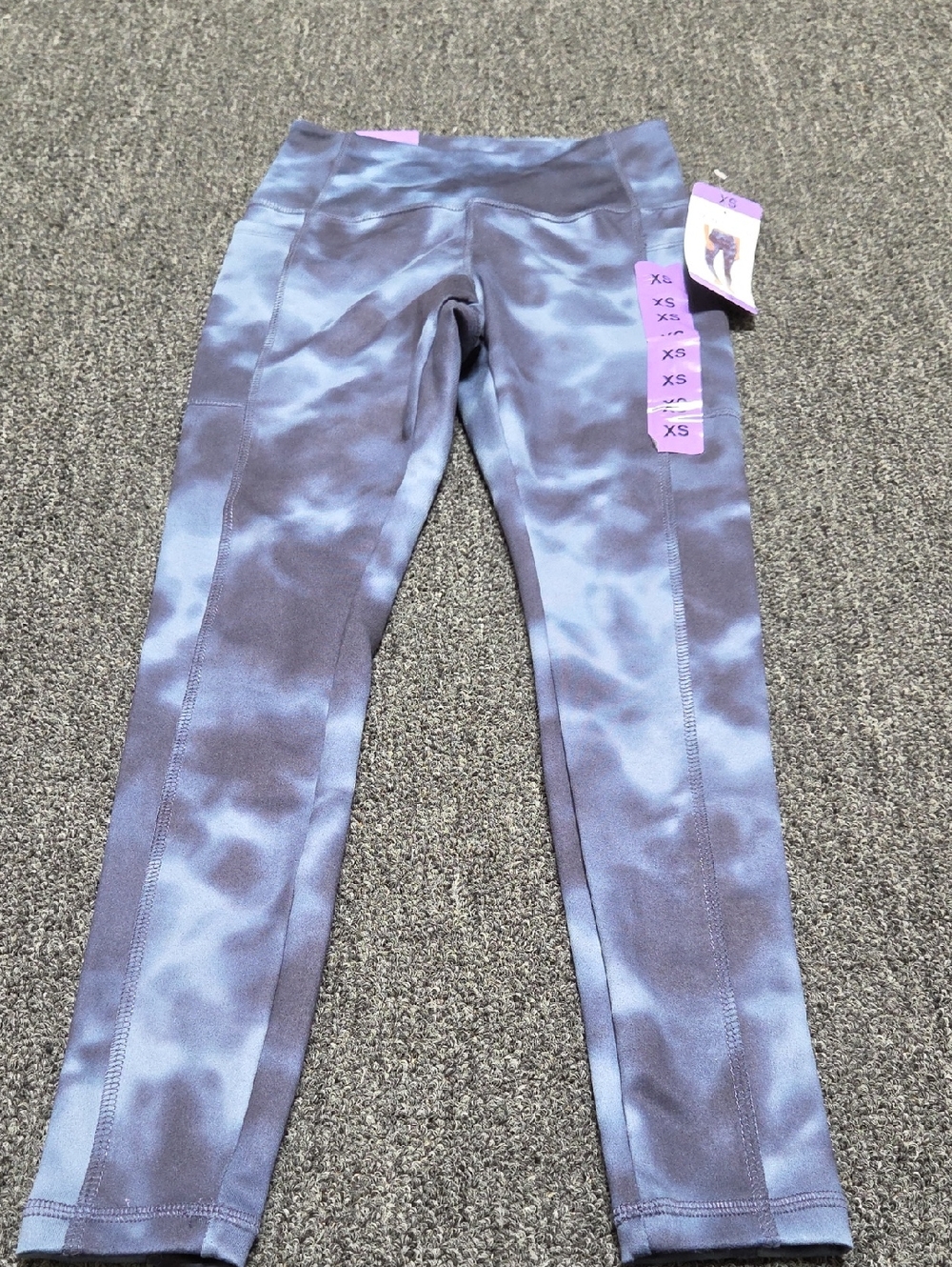 (#1) Danskin Tie-Dye Blue Gray Leggings